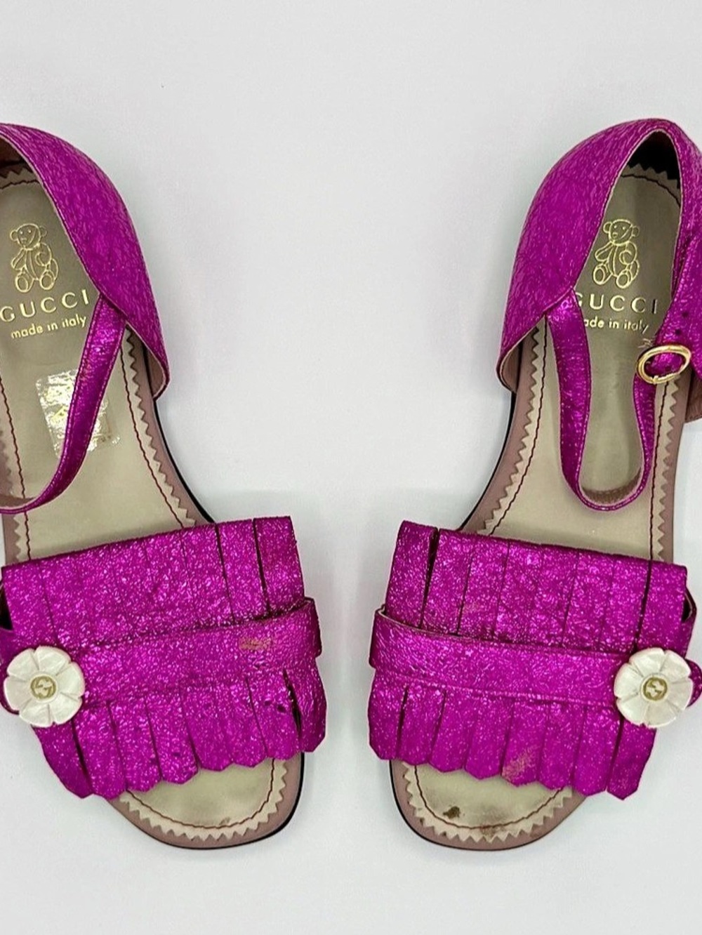 Gucci Pink Embellished Sandals toddler